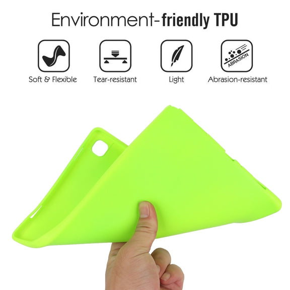 For Samsung Galaxy Tab S9 Oil Spray Skin-friendly TPU Tablet Case(Fluorescent Green)
