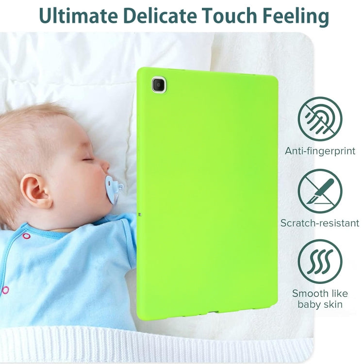 For Samsung Galaxy Tab S9 Oil Spray Skin-friendly TPU Tablet Case(Fluorescent Green)