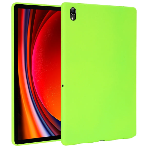 For Samsung Galaxy Tab S9 Oil Spray Skin-friendly TPU Tablet Case(Fluorescent Green)
