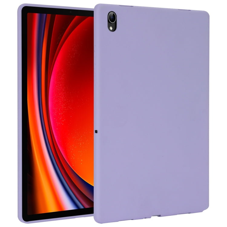 For Samsung Galaxy Tab S9 Oil Spray Skin-friendly TPU Tablet Case(Purple)