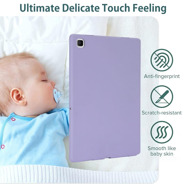 For Samsung Galaxy Tab S9 Oil Spray Skin-friendly TPU Tablet Case(Purple)