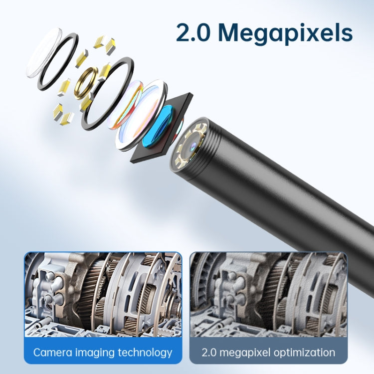 YP105 8mm Lenses 2MP HD Industry Endoscope Support Mobile Phone Direct Connection, Length:3m