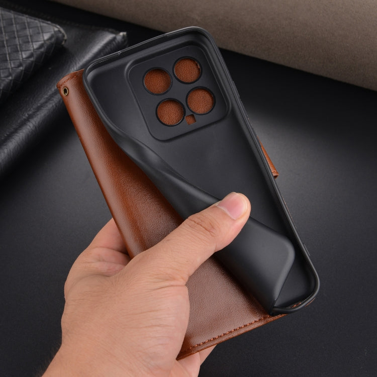For Xiaomi 14 AZNS Sheepskin Texture Flip Leather Phone Case(Black)