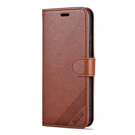 For Xiaomi 14 Pro AZNS Sheepskin Texture Flip Leather Phone Case(Brown)