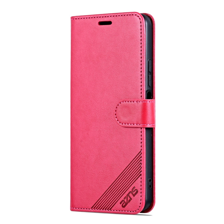 For Xiaomi Poco C65/Redmi 13C AZNS Sheepskin Texture Flip Leather Phone Case(Red)