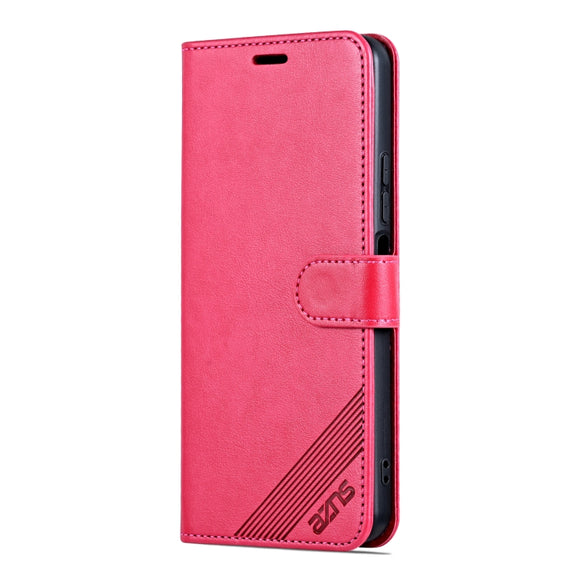 For Xiaomi Poco C65/Redmi 13C AZNS Sheepskin Texture Flip Leather Phone Case(Red)