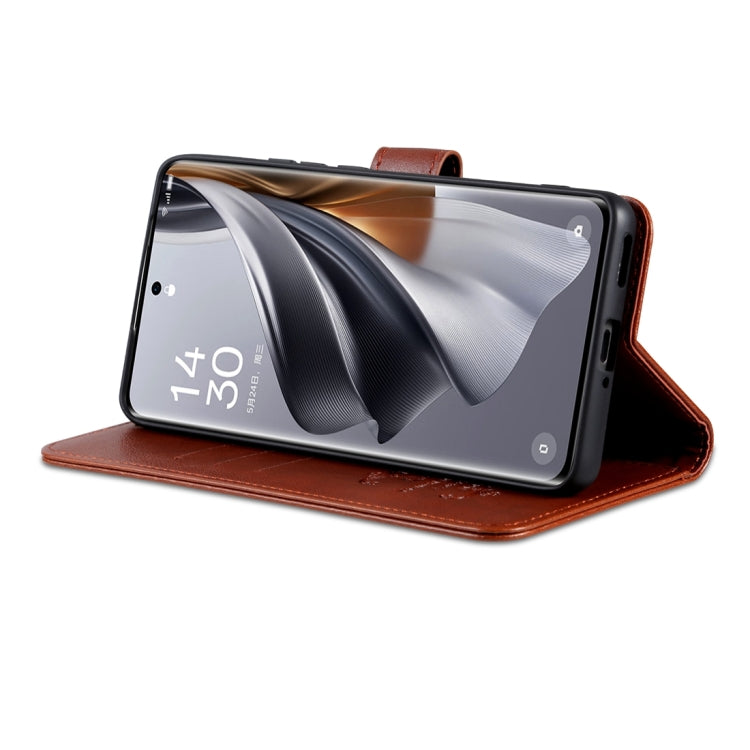 For Xiaomi Redmi K70E AZNS Sheepskin Texture Flip Leather Phone Case(Brown)