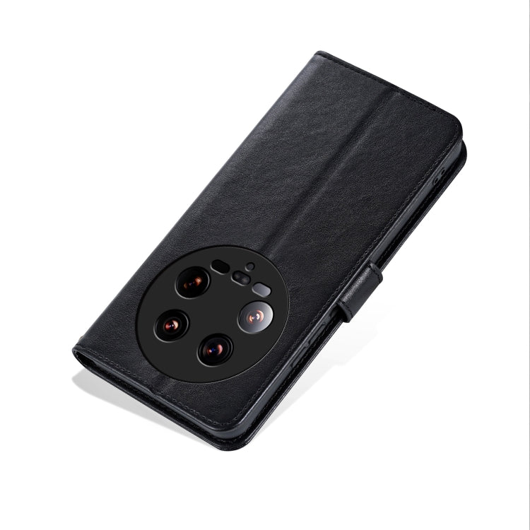 For Xiaomi 14 Ultra AZNS Sheepskin Texture Flip Leather Phone Case(Black)