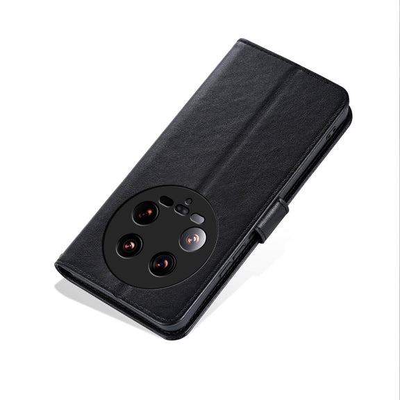 For Xiaomi 14 Ultra AZNS Sheepskin Texture Flip Leather Phone Case(Black)