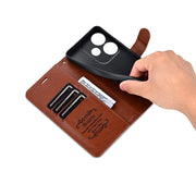 For Xiaomi Redmi Turbo 3 AZNS Sheepskin Texture Flip Leather Phone Case(Brown)