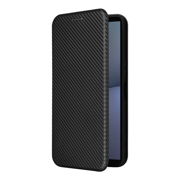 For Sony Xperia 1 VI 2024 Carbon Fiber Texture Flip Leather Phone Case(Black)