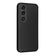 For Sony Xperia 1 VI 2024 Carbon Fiber Texture Flip Leather Phone Case(Black)