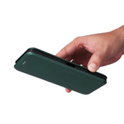 For Sony Xperia 1 VI 2024 Carbon Fiber Texture Flip Leather Phone Case(Green)