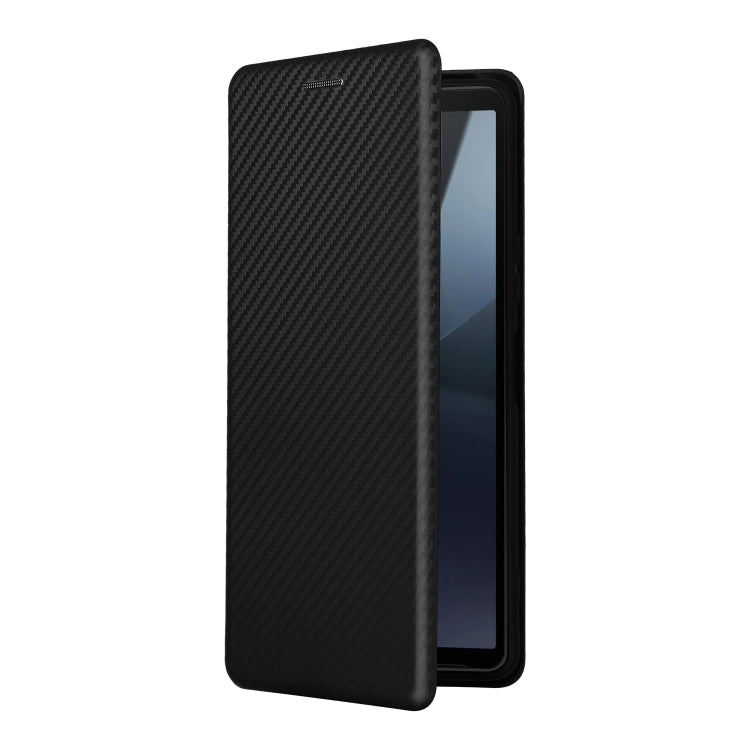 For Sony Xperia 10 VI 2024 Carbon Fiber Texture Flip Leather Phone Case(Black)
