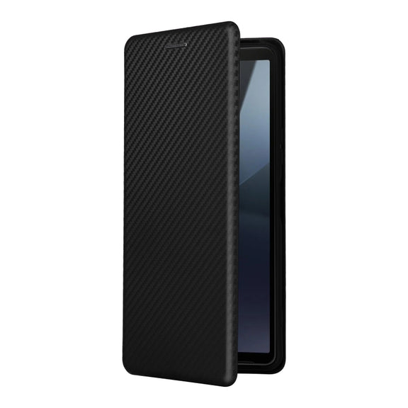 For Sony Xperia 10 VI 2024 Carbon Fiber Texture Flip Leather Phone Case(Black)