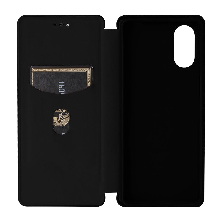 For Sony Xperia 10 VI 2024 Carbon Fiber Texture Flip Leather Phone Case(Black)