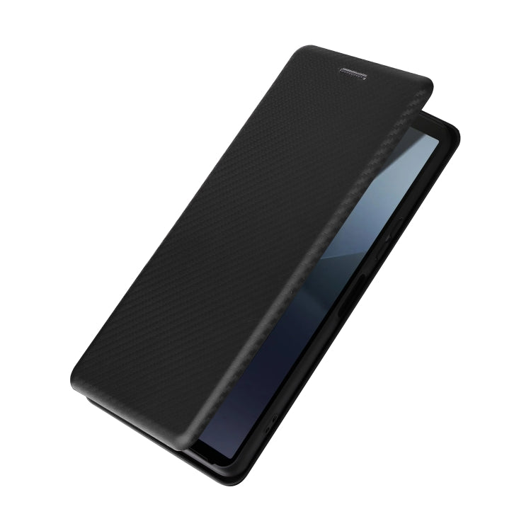For Sony Xperia 10 VI 2024 Carbon Fiber Texture Flip Leather Phone Case(Black)