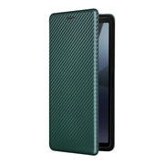 For Sony Xperia 10 VI 2024 Carbon Fiber Texture Flip Leather Phone Case(Green)