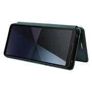 For Sony Xperia 10 VI 2024 Carbon Fiber Texture Flip Leather Phone Case(Green)