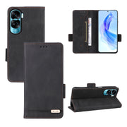 For Honor X50i / 90 Lite Magnetic Clasp Flip Leather Phone Case(Black)