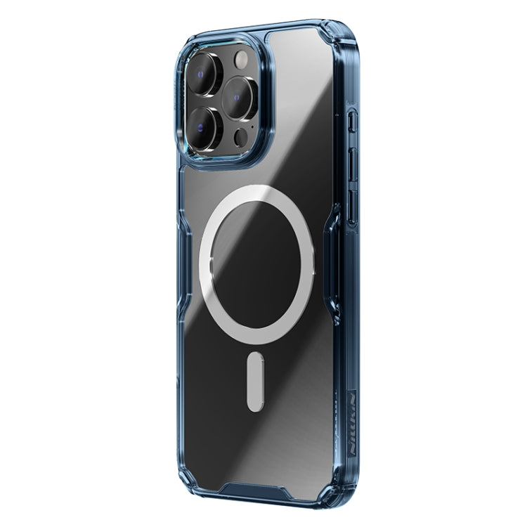 For iPhone 16 Pro NILLKIN Ultra Clear Magsafe PC + TPU Phone Case(Blue)