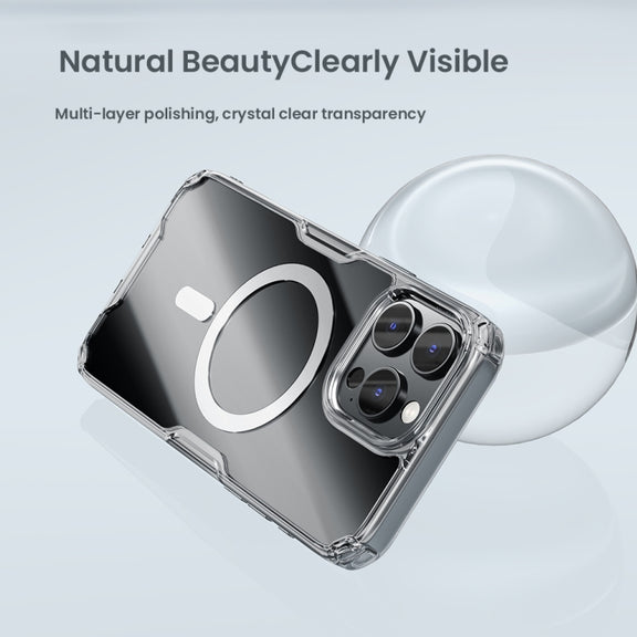 For iPhone 16 Pro NILLKIN Ultra Clear Magsafe PC + TPU Phone Case(Blue)