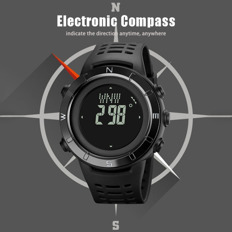 Shimei 2096 Multifunctional Men 50M Water-resistant Compass Noctilucent Digital Wrist Watch(Gold)