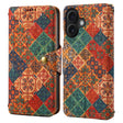 For iPhone 16 Denior Flower Language Series Cork Fabric Oil Edge Leather Phone Case(Winter) - iPhone 16 Cases by Denior | Online Shopping South Africa | PMC TechLife | Buy Now Pay Later Mobicred