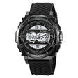 SKMEI 2098 Multifunctional Men 50M Waterproof Thermometer Dual Display Digital Wrist Watch(Black+White) - free shipping - PMC TechLife - Order now!