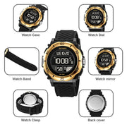SKMEI 2099 Multifunctional Men Outdoor 50M Water-resistant Luminous Digital Wrist Watch(Blue)