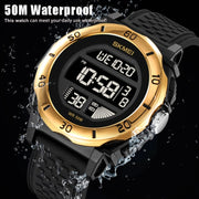 SKMEI 2099 Multifunctional Men Outdoor 50M Water-resistant Luminous Digital Wrist Watch(Blue)