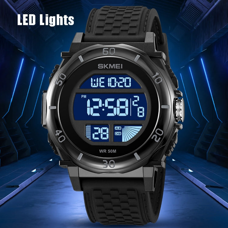 SKMEI 2099 Multifunctional Men Outdoor 50M Water-resistant Luminous Digital Wrist Watch(Blue)