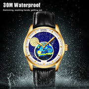 SKMEI 2115 Multifunctional Men Outdoor 30M Water-resistant Moon Phase Quartz Watch(Silver)