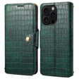 For iPhone 16 Pro Denior Crocodile Texture Oil Edge Leather Phone Case(Green) - free shipping - PMC TechLife - Order now!