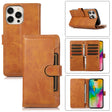 For iPhone 16 Pro Max Wristband Card Slot Leather Phone Case(Brown) - iPhone 16 Pro Max Cases by PMC TechLife | Online Shopping South Africa | PMC TechLife | Buy Now Pay Later Mobicred
