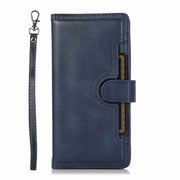 For iPhone 16 Pro Max Wristband Card Slot Leather Phone Case(Blue)