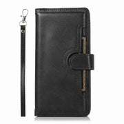 For iPhone 16 Pro Max Wristband Card Slot Leather Phone Case(Black)