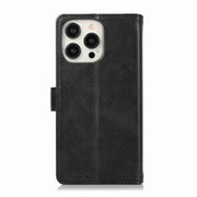 For iPhone 16 Pro Max Wristband Card Slot Leather Phone Case(Black)