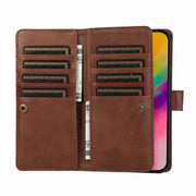 For iPhone 16 Pro Max Wristband Card Slot Leather Phone Case(Coffee)