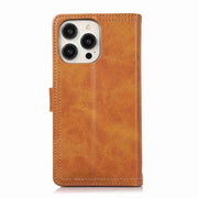 For iPhone 16 Pro Wristband Card Slot Leather Phone Case(Brown)