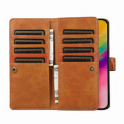 For iPhone 16 Pro Wristband Card Slot Leather Phone Case(Brown)