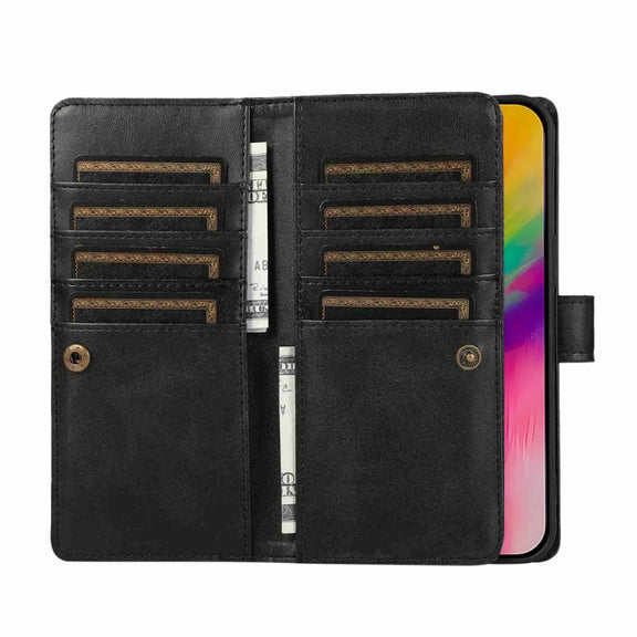 For iPhone 16 Pro Wristband Card Slot Leather Phone Case(Black)