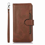 For iPhone 16 Pro Wristband Card Slot Leather Phone Case(Coffee)