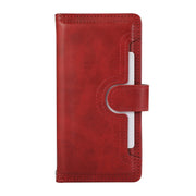 For iPhone 16 Plus Wristband Card Slot Leather Phone Case(Red)