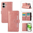For iPhone 16 Plus Wristband Card Slot Leather Phone Case(Rose Gold) - iPhone 16 Plus Cases by PMC TechLife | Online Shopping South Africa | PMC TechLife | Buy Now Pay Later Mobicred