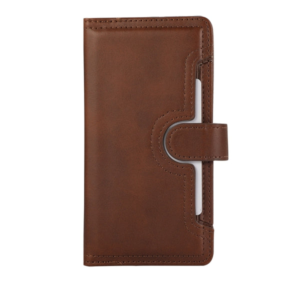 For iPhone 16 Plus Wristband Card Slot Leather Phone Case(Coffee)