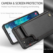 For Samsung Galaxy S20 FE CaseMe C22 Card Slots Holder RFID Anti-theft Phone Case(Black)