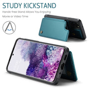 For Samsung Galaxy S20+ CaseMe C22 Card Slots Holder RFID Anti-theft Phone Case(Blue Green)