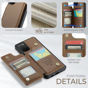 For Samsung Galaxy S20+ CaseMe C22 Card Slots Holder RFID Anti-theft Phone Case(Brown)