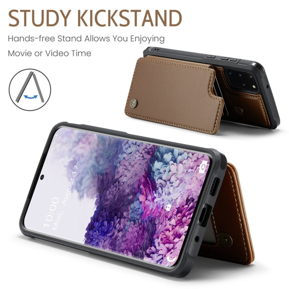 For Samsung Galaxy S20+ CaseMe C22 Card Slots Holder RFID Anti-theft Phone Case(Brown)